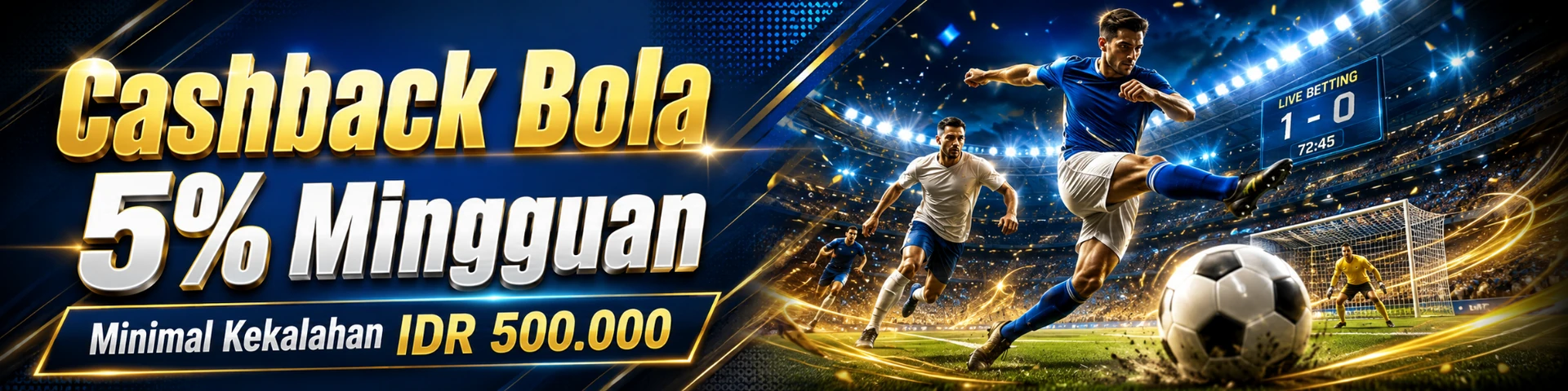 Cashback bola 5 persen mingguan