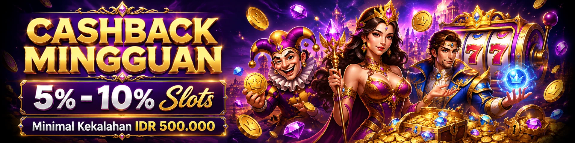 Cashback slot mingguan 5 sampai 10 persen